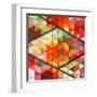 Vector Triangles Pattern-Maksim Krasnov-Framed Art Print