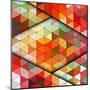 Vector Triangles Pattern-Maksim Krasnov-Mounted Art Print