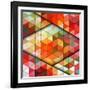 Vector Triangles Pattern-Maksim Krasnov-Framed Art Print