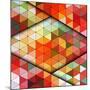 Vector Triangles Pattern-Maksim Krasnov-Mounted Art Print