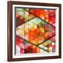 Vector Triangles Pattern-Maksim Krasnov-Framed Art Print