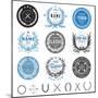 Vector Vintage Badge Set. Great for Logos and Labels.-vectorkat-Mounted Art Print
