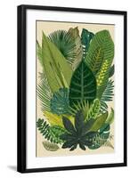 Vector Vintage Composition. Exotic Leaves. Botanical Classic Illustration.-Olga Korneeva-Framed Art Print