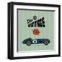 Vector Vintage Sport Racing Car-vector pro-Framed Art Print