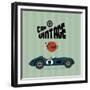 Vector Vintage Sport Racing Car-vector pro-Framed Premium Giclee Print