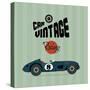 Vector Vintage Sport Racing Car-vector pro-Stretched Canvas