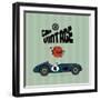 Vector Vintage Sport Racing Car-vector pro-Framed Art Print