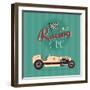 Vector Vintage Sport Racing Car-vector pro-Framed Premium Giclee Print