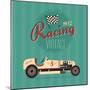 Vector Vintage Sport Racing Car-vector pro-Mounted Premium Giclee Print