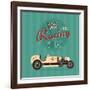 Vector Vintage Sport Racing Car-vector pro-Framed Art Print