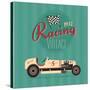 Vector Vintage Sport Racing Car-vector pro-Stretched Canvas