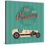 Vector Vintage Sport Racing Car-vector pro-Stretched Canvas