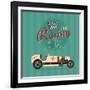 Vector Vintage Sport Racing Car-vector pro-Framed Premium Giclee Print