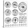 Vector Vintage Stamp and Icons. Create Your Own Retro Stamps, Labels and Badges.-vectorkat-Stretched Canvas