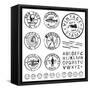 Vector Vintage Stamp and Icons. Create Your Own Retro Stamps, Labels and Badges.-vectorkat-Framed Stretched Canvas