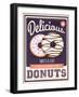 Vector Vintage Styled Donuts Poster-Marvid-Framed Art Print