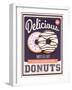 Vector Vintage Styled Donuts Poster-Marvid-Framed Art Print