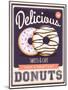 Vector Vintage Styled Donuts Poster-Marvid-Mounted Art Print