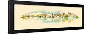 Vector Water Color Illustration Panoramic Rome View-trentemoller-Framed Art Print