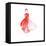 Vector Watercolor Fashion Catwalk Model Silhouette for Beauty Illustration-overkoffeined-Framed Stretched Canvas