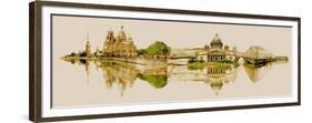 Vector Watercolor Panoramic Saint Petersburg Illustration-trentemoller-Framed Premium Giclee Print