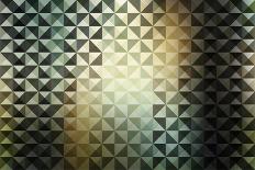 Creative Retro Triangle Pattern Background Vector-vectoraart-Art Print