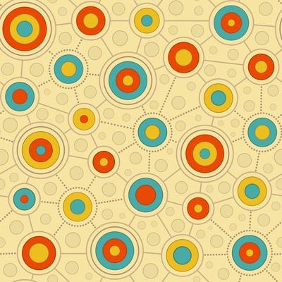 Circular Pattern In Retro Colors