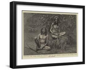 Veddahs, or Wild Men of Ceylon, One of the Lowest Types of the Human Race-null-Framed Giclee Print