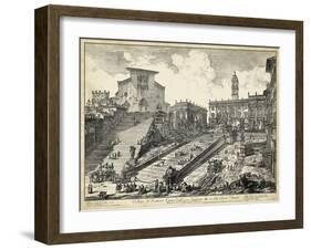 Veduta Del Romano Campidoglio-Piranesi-Framed Premium Giclee Print