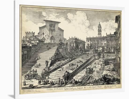 Veduta Del Romano Campidoglio-Piranesi-Framed Art Print