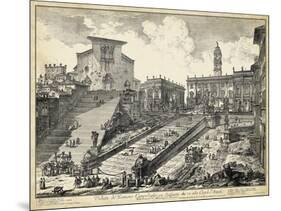 Veduta Del Romano Campidoglio-Piranesi-Mounted Art Print