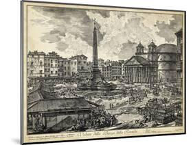 Veduta Della Piazza Della Rotunda-Piranesi-Mounted Art Print