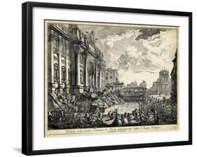 Veduta Della Vasta Fontana Di Trevi-Piranesi-Framed Art Print