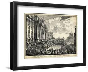 Veduta Della Vasta Fontana Di Trevi-Piranesi-Framed Art Print