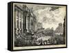 Veduta Della Vasta Fontana Di Trevi-Piranesi-Framed Stretched Canvas