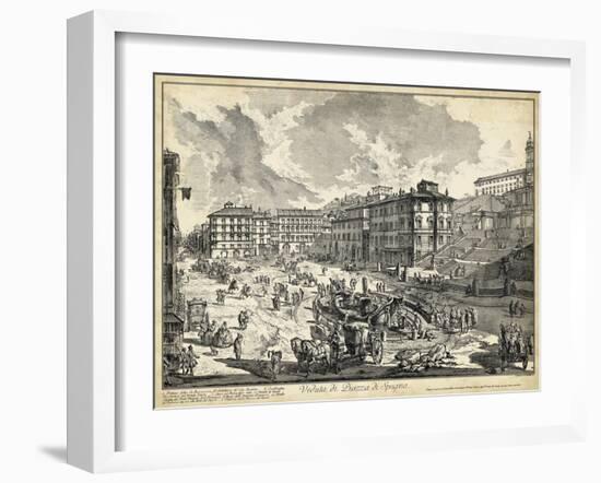 Veduta Di Piazza Di Spagna-Piranesi-Framed Art Print