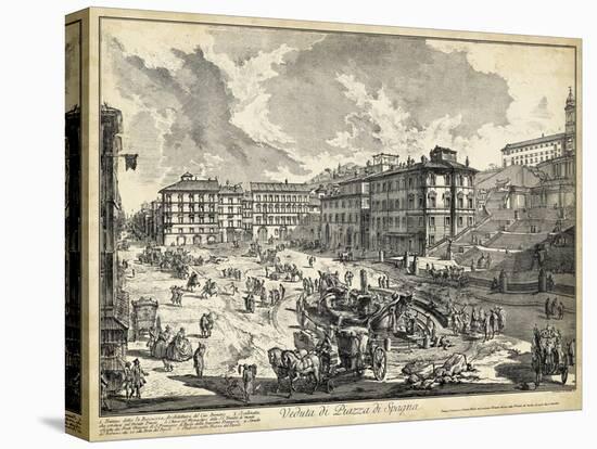 Veduta Di Piazza Di Spagna-Piranesi-Stretched Canvas