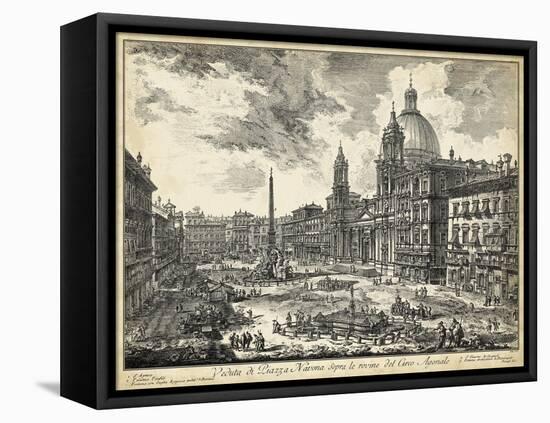 Veduta Di Piazza Navona-Piranesi-Framed Stretched Canvas