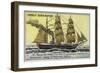 Vega, Ship Used on Adolf Erik Nordenskiold's Expedition to the Northwest Passage, 1878-1879-null-Framed Giclee Print