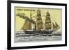 Vega, Ship Used on Adolf Erik Nordenskiold's Expedition to the Northwest Passage, 1878-1879-null-Framed Giclee Print
