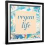 Vegan Life-Swedish Marble-Framed Art Print