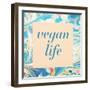 Vegan Life-Swedish Marble-Framed Art Print