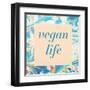 Vegan Life-Swedish Marble-Framed Art Print