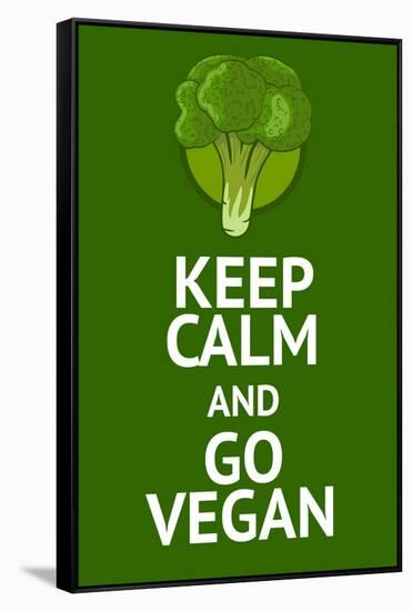 Vegan Poster with Popular Phrase-AlexanderZe-Framed Stretched Canvas