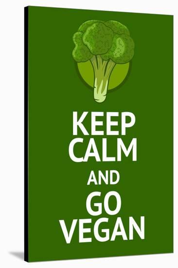 Vegan Poster with Popular Phrase-AlexanderZe-Stretched Canvas