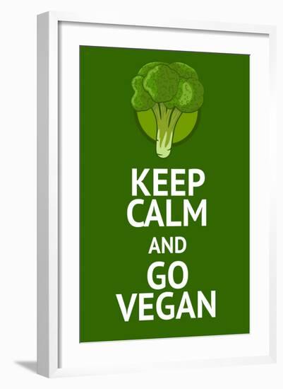 Vegan Poster with Popular Phrase-AlexanderZe-Framed Art Print