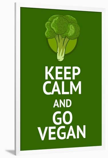 Vegan Poster with Popular Phrase-AlexanderZe-Framed Art Print