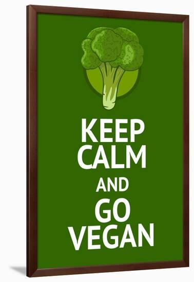 Vegan Poster with Popular Phrase-AlexanderZe-Framed Art Print