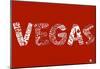 Vegas Gambling Text Poster-null-Mounted Poster