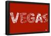 Vegas Gambling Text Poster-null-Framed Poster